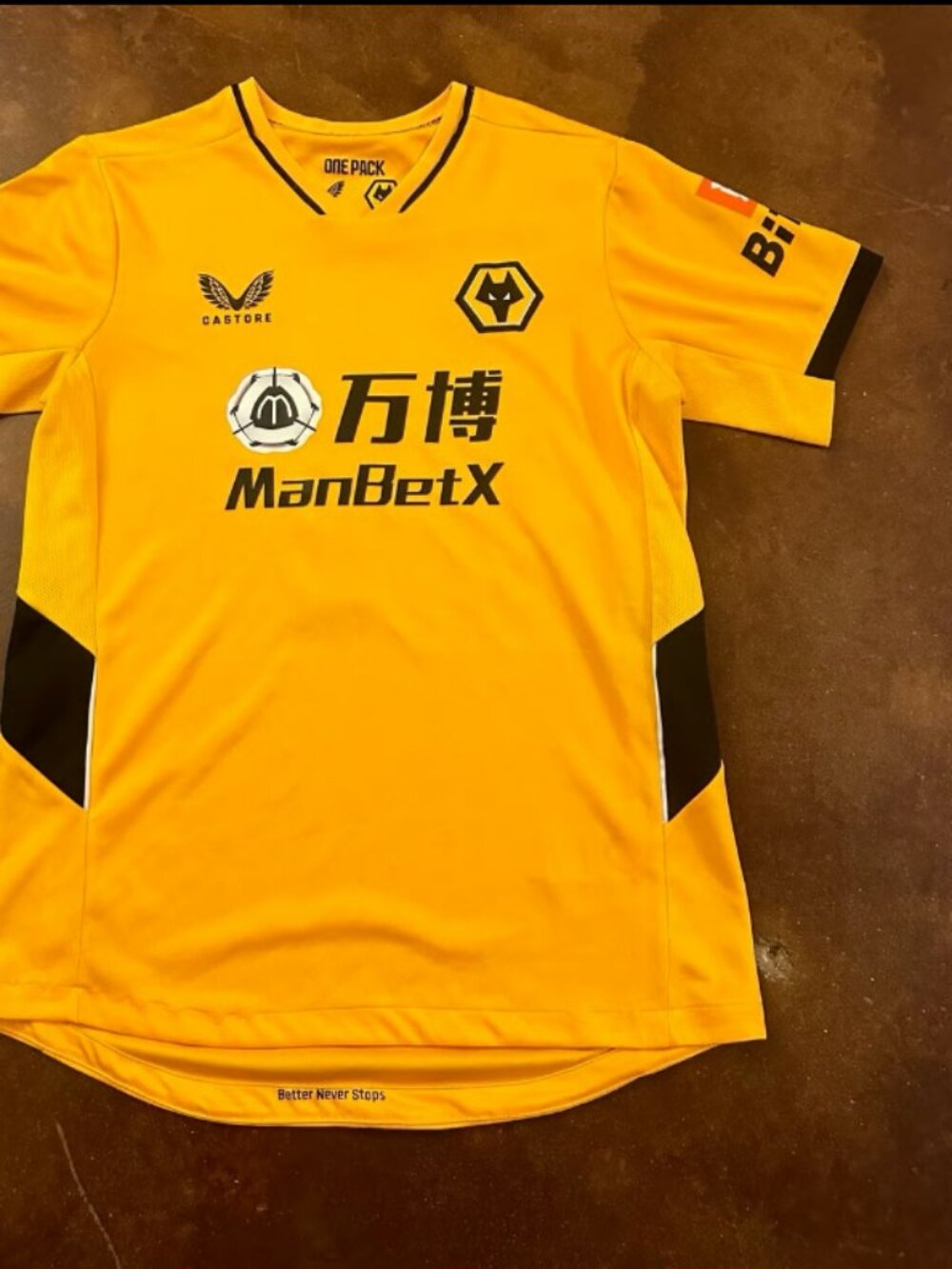 Castore Wolverhampton Wanderers 2021/22 home football shirt